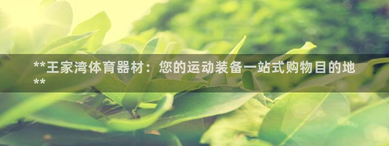 耀世娱乐是玛雅旗下的吗是真的吗：**王家湾体育器材：