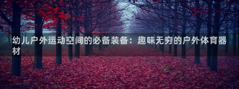 耀世登场之类的广告词：幼儿户外运动空间的必备装备：趣