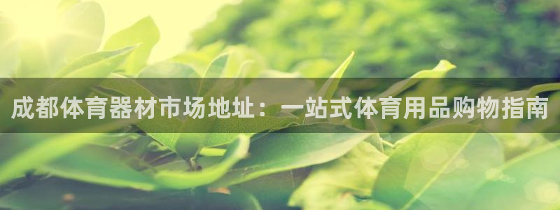 耀世娱乐网址是什么软件：成都体育器材市场地址：一站式