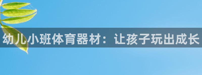 耀世娱乐平台注册地址：幼儿小班体育器材：让孩子玩出成长