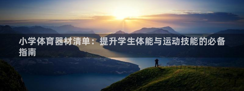 耀世平台主管代理怎么做：小学体育器材清单：提升学生体能与运动